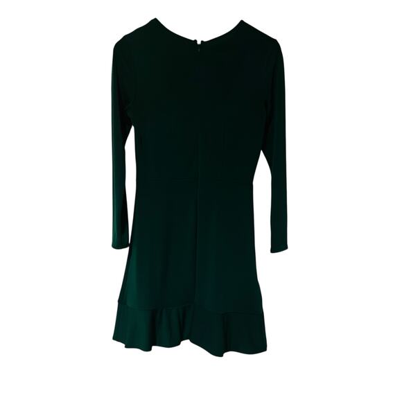 Ann Taylor Emerald Green Ruffle Dress - Size 2 Petite - Picture 3 of 8